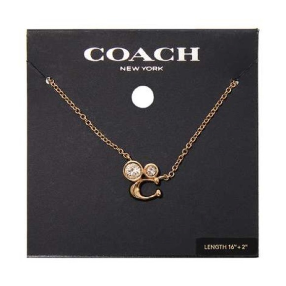 Coach Jewelry - NEW Coach “C” Crystal Cluster Necklace